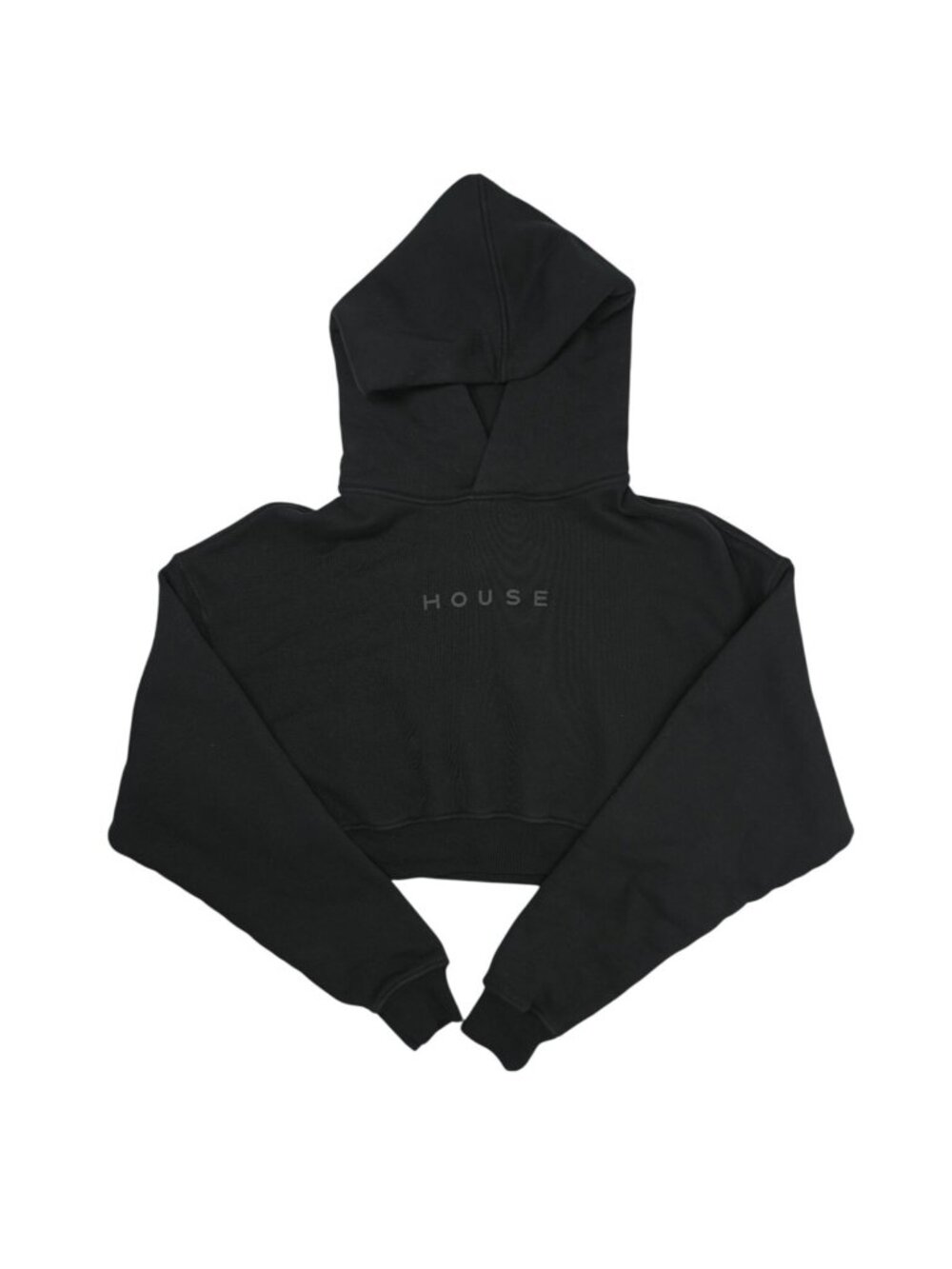 House iD Crop Hoodie in Black